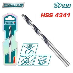 Сверло по металлу HSS 4341 9мм TOTAL TAC1200904