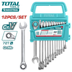 Набор ключей комбинированных с трещоткой TOTAL THT102RK0126 (12 шт)