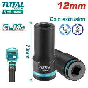 Торцевая головка удлиненная ударная 1/2 " 12 мм TOTAL THDIS12122L