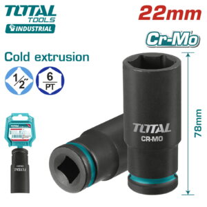 Торцевая головка удлиненная ударная 1/2 " 22 мм TOTAL THDIS12222L